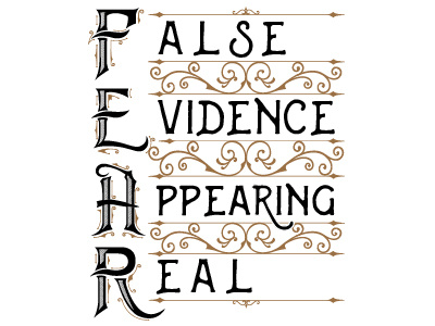 fixed FEAR illustration type typography vector