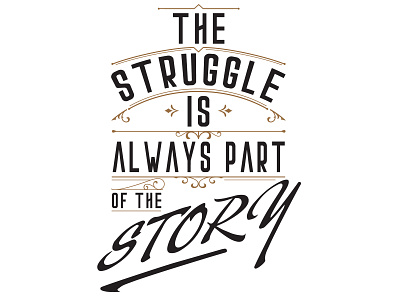 Struggle design lettering type typography