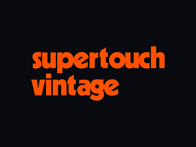 Supertouch Vintage Typemark branding identity identitydesign logo logotype type art typography vintage