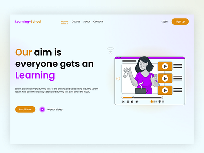 Learning School Website UI Design