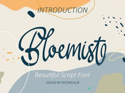 Bloemist Script Font art concepr font beautiful script font font kid funny font logo font wedding font