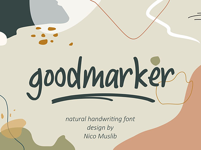 Goodmarker || Natural Handwriting Font branding font cool font display font fancy handwrtting font fancy script font modern handwritting font natural looking font professional font