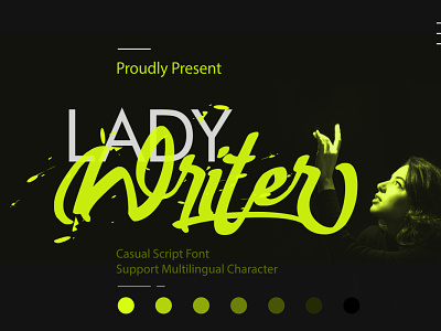 Lady Writer Script Font ll Two Height advertorial branding branding font cool font elegant font free free font logo font professional font typography