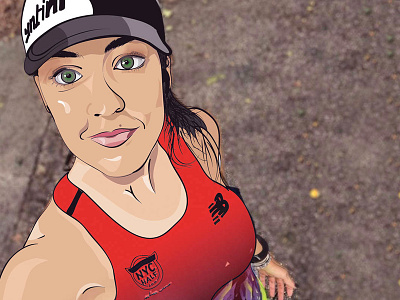 Alana1 design flat illustration illustrator outline runners sports vector wacom