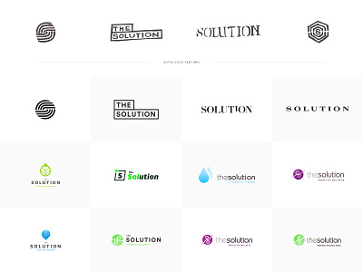 The Solution Initial Logos branding logo sketches
