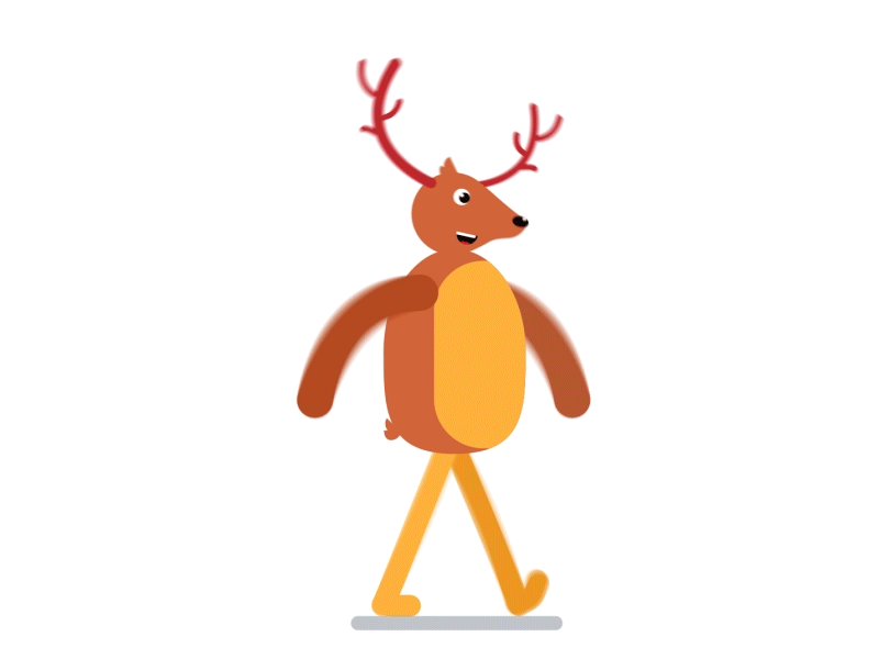 Red deer Walk Cycle by abdelali on Dribbble