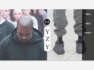 Yeezy Menu page