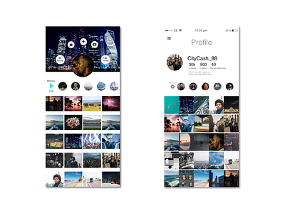 Social media profile design adobexd clean design livestream mobile app design product design ui