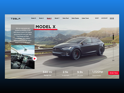 Tesla Design concept adobexd dailyui design model x tesla ui webdesign website concept