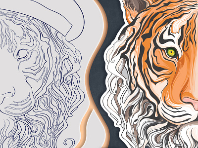 Tiger animal character design graphic illustration tiger tshirtdesign vector