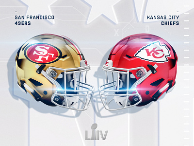 Super Bowl LIV 49ers champions chiefs football helmet design kansas city liv sanfrancisco super bowl texture