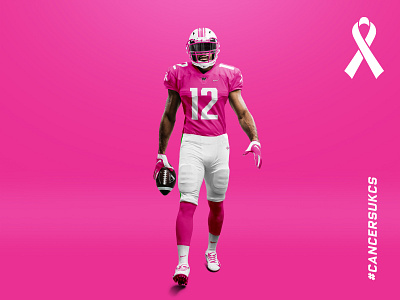 Cancer Sucks concept design football mockup nfl sports