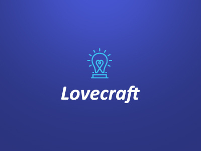 Lovecraft blue bulb craft idea light logo love