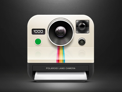 Polaroid Camera App Icon app cam camera icon ios iphone polaroid ps rendering