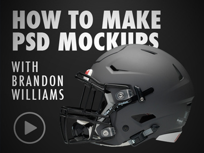 How to Make Mockups Process Video - FREE PSD download free freebie helmet mockup process psd sports tutorial video