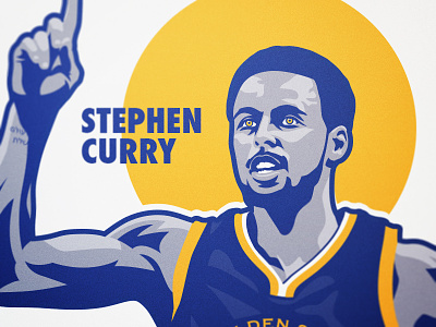 Stephen Curry Illustration basketball curry golden state steph stephen warriors
