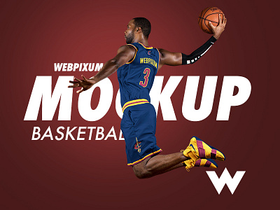 FREE NBA Mockup Template [PSD] basketball cavaliers cavs logo mockup mockup nab sports sports mockup template