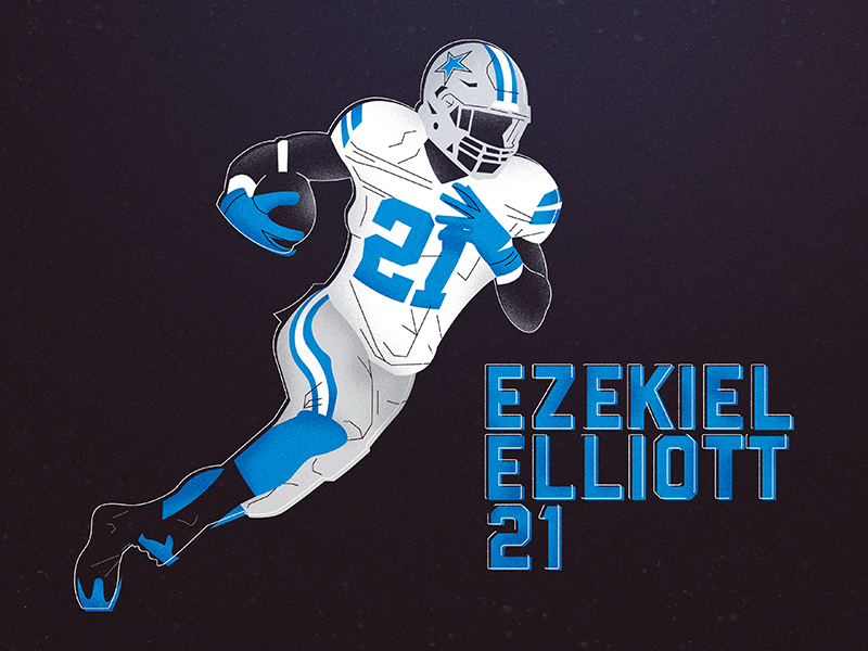 Exekiel Elliott by Brandon Williams on Dribbble