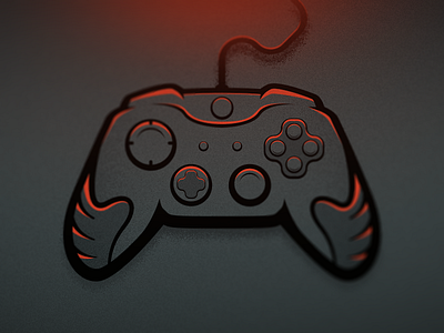Controller Illustration buttons controller esports game icon illustration logo orange