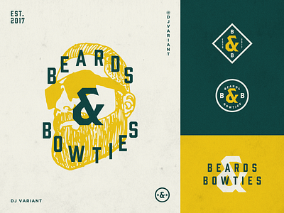 Beards & Bowties Branding beard bowtie brand identity branding design logo logomark