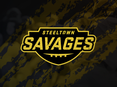 Steeltown Savages Branding 7v7 branding football grunge logo pa pittsburgh sports youth