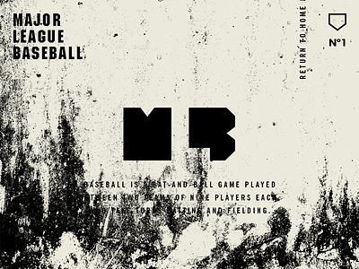 MLB baseball black and white branding knockout logo mark mlb