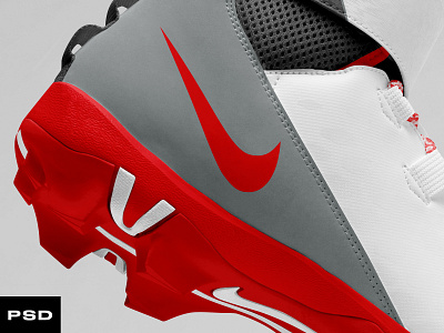 Football Cleat Mockup - Side View Easy Edited