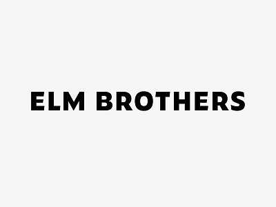 Elm Brothers - wordmark branding identity design logo wordmark