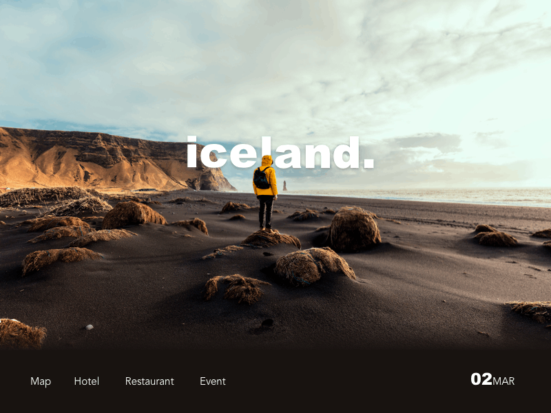 iceland. animation design web