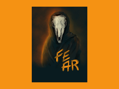 FEAR dark design digital art fear illustration illustration digital procreate skull skull art