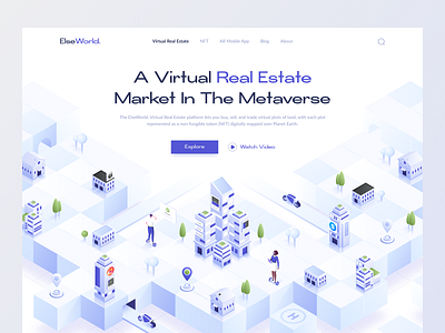 ElseWorld. - Virtual Real Estate Metaverse Header Website