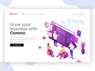 Illustration for Web Collaboration Tools app business collaboration design development hero illustration illustration isometric landing page teamwork vector web