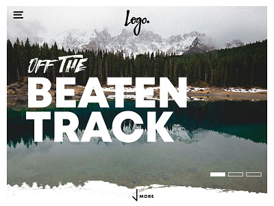 Off the Beaten Track clean desktop travel typography website