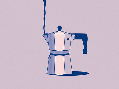 Damn strong coffee animation bialetti coffee illustration loop mokka motion design motiongraphics