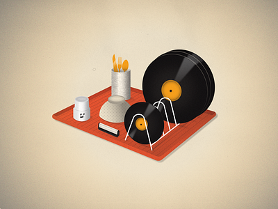 Keep your vinyls clean 2d design illustration illustrator lp music vinyl