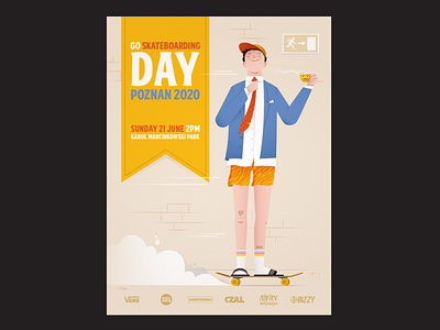 Skateboarding Day 2020 illustration illustrator poster posterdesign skate skateboarder skateboarding