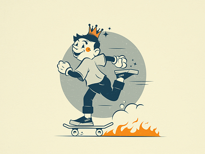 Skateboy boy cartoon illustration illustrator skate skateboarding skater