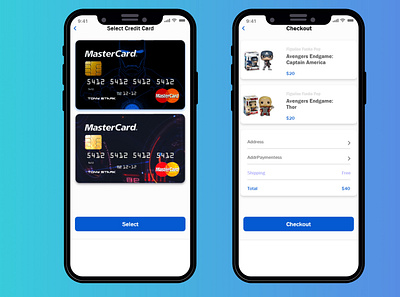 DailyUI002 ! app design credit card ecommerce iphonex marvel