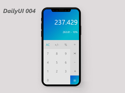 "Calculator" dailyUI004 app design calculator dailyui
