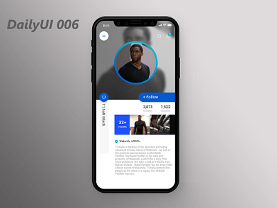 "User Profil" DailyUI 006 app design dailyui dribbbler iphonex marvel user profile