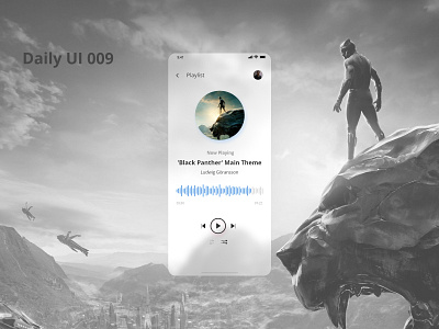 Daily UI 009 adobe xd app design dailyui design dribbbler iphonex marvel music player ui