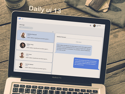 DailyUI 013 adobe xd app design dailyui dribbbler messaging