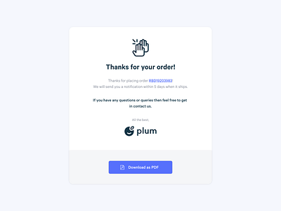 Daily UI - Thanks for your order! brand branding clean complete design flat icon minimal order purple simple simplistic ui ux web