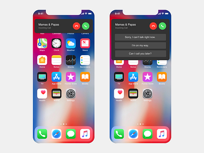 IOS 13 call concept