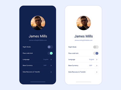 Profile UI/Colour Exploration