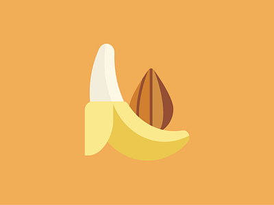 IQ Bar: Banana Nut banana bluebery colorful flat food fruit icon icons illustration lemon peanut simple vector