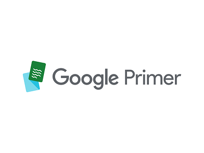 Google Primer Product Icon / Logo Redesign app branding cards design flat google google material illustration learning logo notecard product product icon simple swipe vector