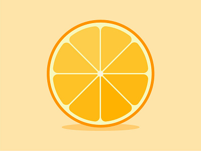 Orange cocktail flat fruit illustration modern orange zest