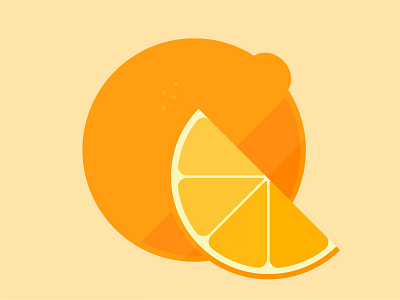 Orange Part Deux citrus flat fruit icon illustration modern orange simple