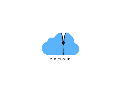 Day 14 of the daily logo challenge blue brand cloud dailylogo dailylogochallenge illustrator logodesign type typography zip